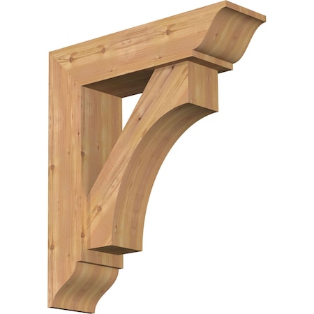 Ekena Millwork Westlake Traditional Smooth Bracket w/ Offset Brace, Western Red Cedar, 7 1/2"W x 28"D x 32"H BKT0806X28X32WTL01SWR